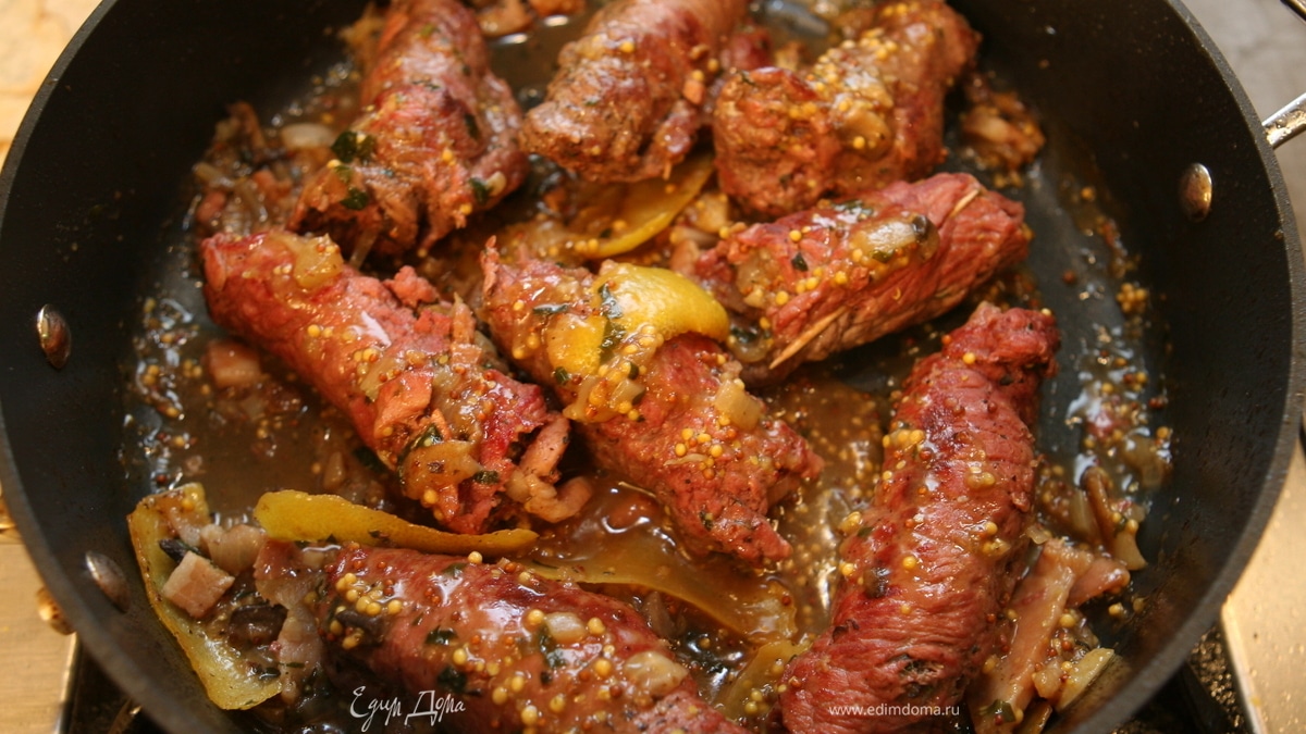 Рулетики из говядины