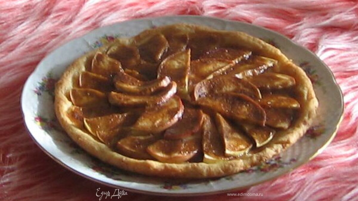 Яблочный пирог из творожного теста