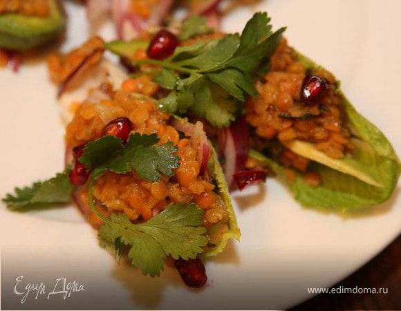 Чечевица с авокадо