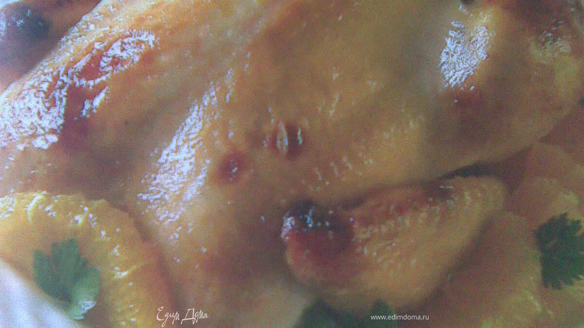 Курица, запеченная с медом и горчицей