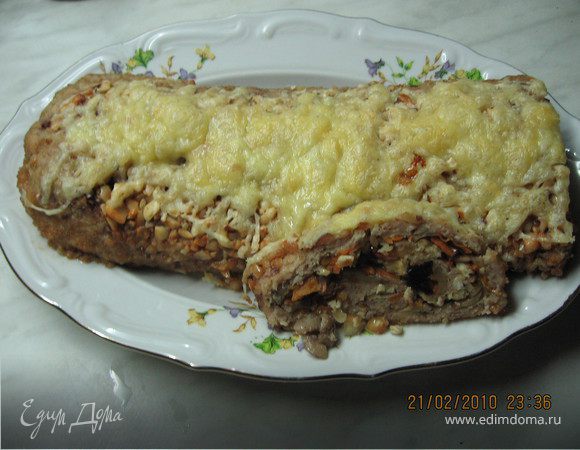 Мясной рулет из фарша «Грибник» Мясной рулет из фарша «Грибник»