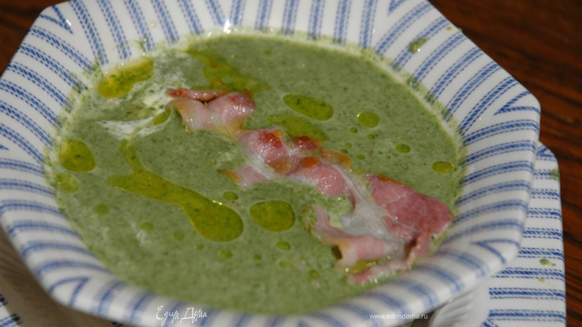 Суп из шпината и чечевицы