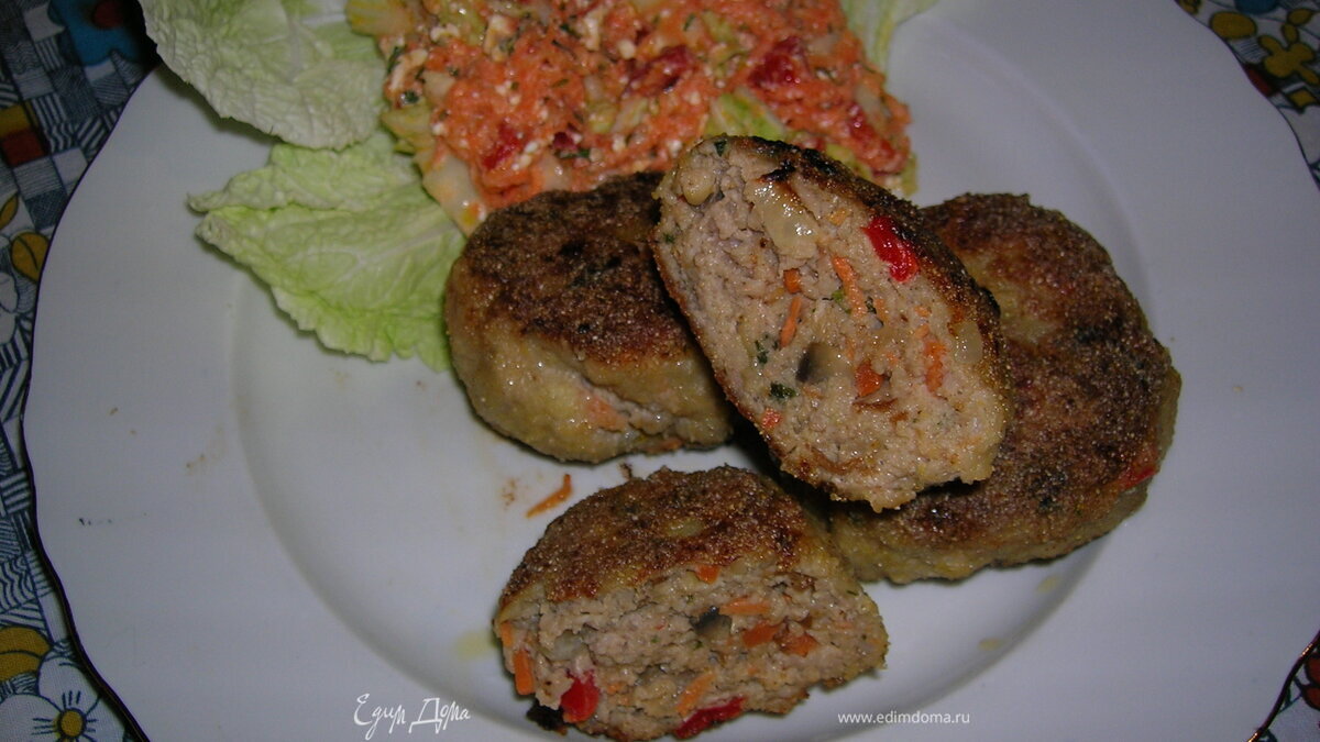 Разноцветные котлетки