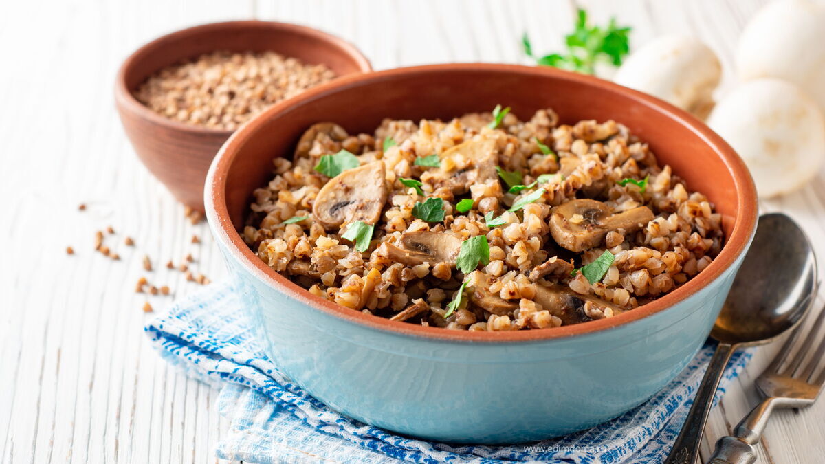 Гречка с грибами