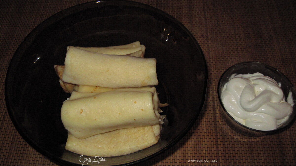 Блинчики с куриным филе