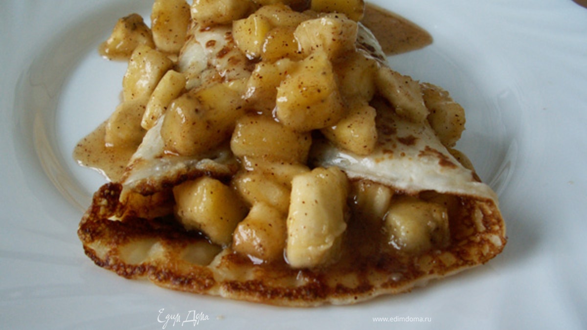 Кокосовые блинчики с банановой начинкой