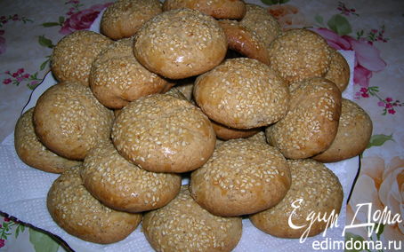 Рецепт Ореховое печенье с кунжутной посыпкой