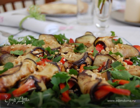 Рулетики из баклажан