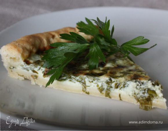 Пирог с сыром и зеленью