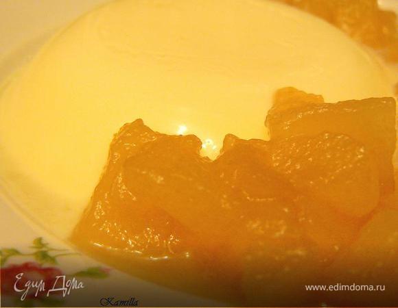 Панна котта с грушевым соусом Панна котта с грушевым соусом