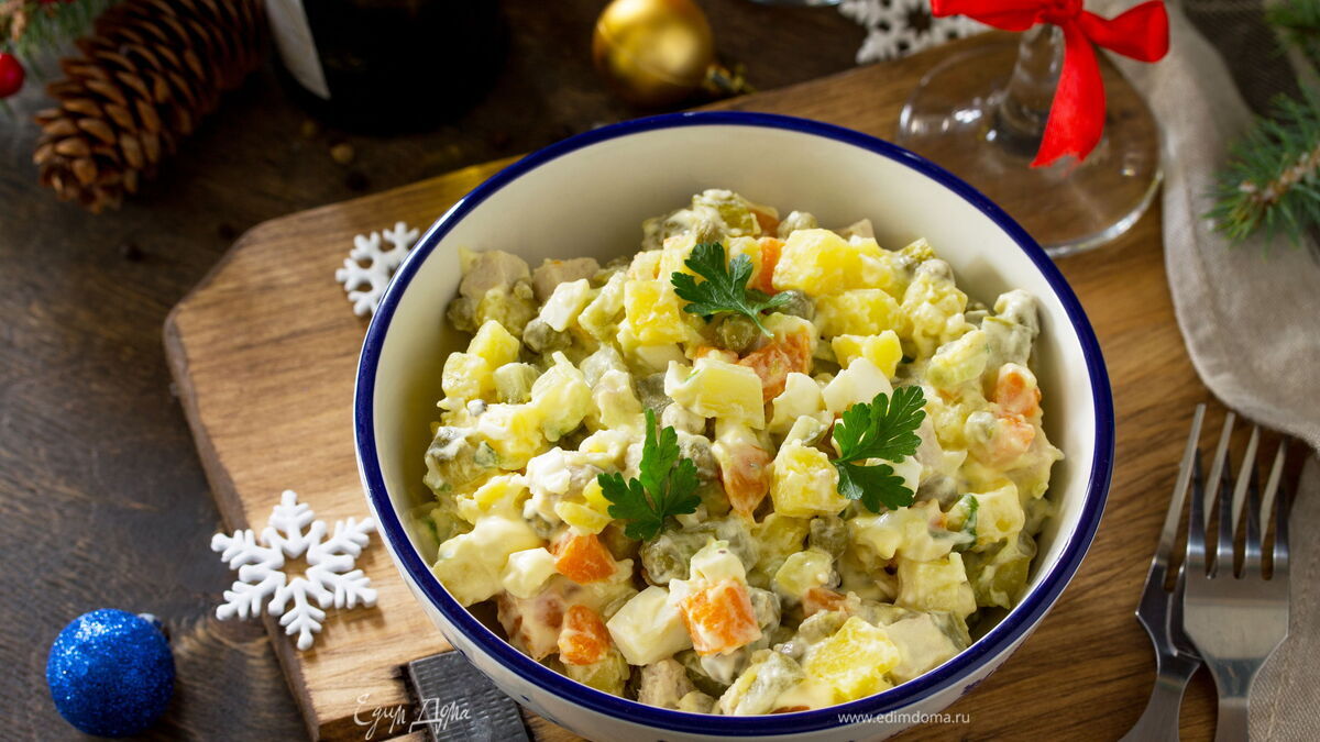 Оливье с курицей