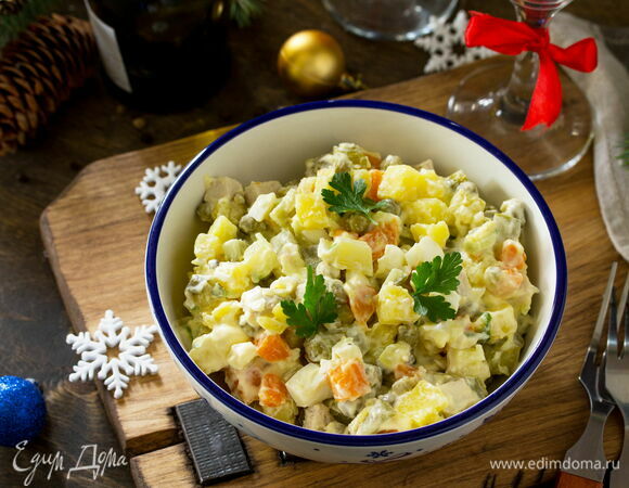 Оливье с курицей