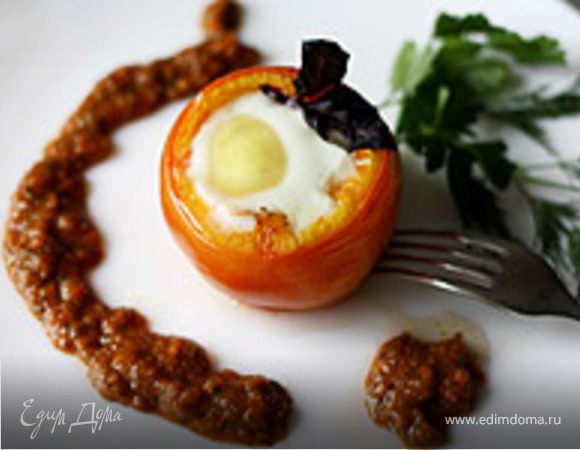 Яйцо в томатном гнездышке