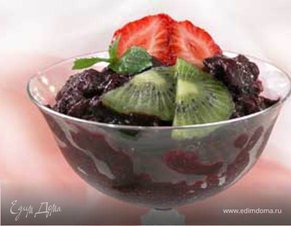 Фруктовый салат с шербетом 