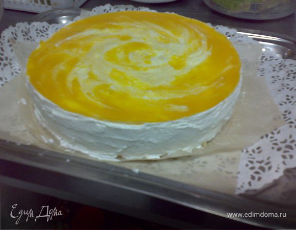 Творожник с персиковым кремом