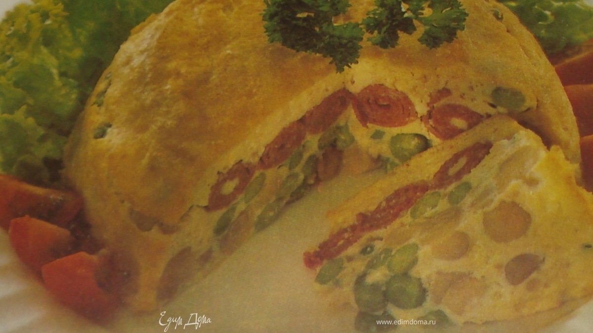 Омлет с салями