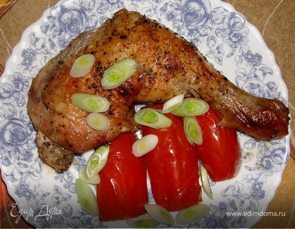 Куриные  окорочка с можжевельником