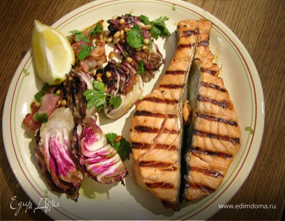 Маринованная семга на гриле Маринованная семга на гриле