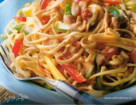 Китайский салат с лапшой и манго Китайский салат с лапшой и манго