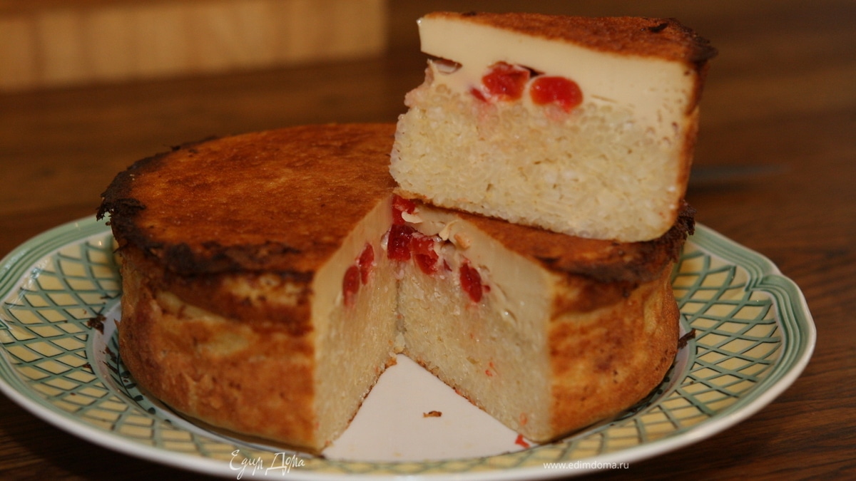 Рисовая запеканка с вишней