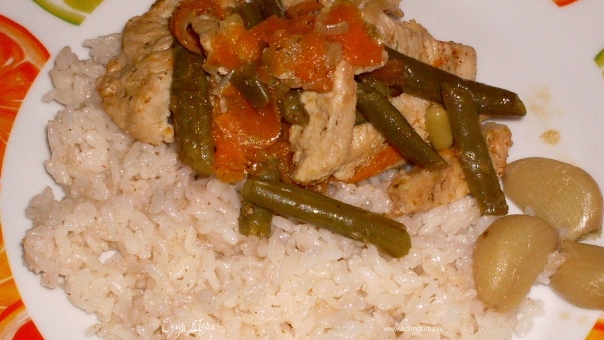 Свинина с овощами и рисом по-особому  