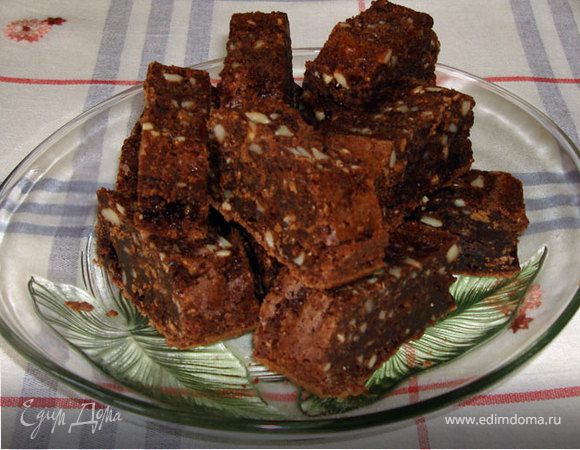 Брауни с орехами кешью