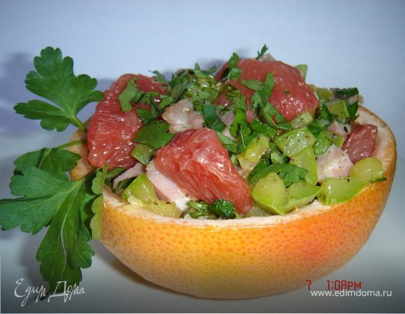 Грейпфрутовые корзинки с начинкой