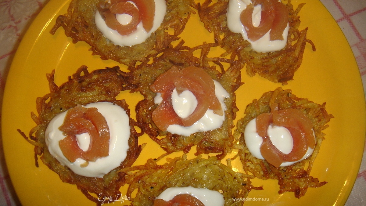 Драники с семгой