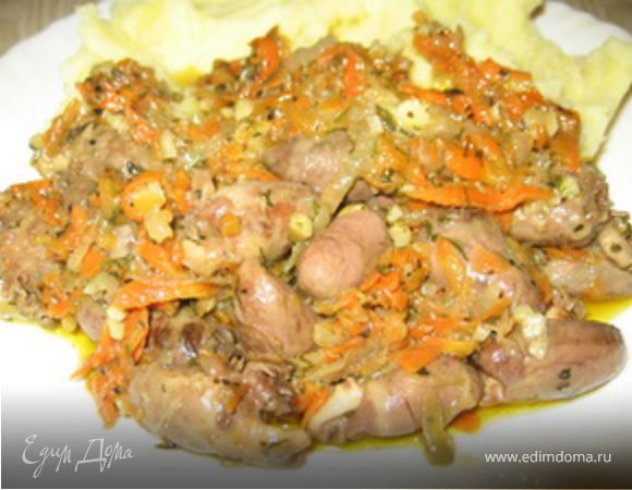 Куриные сердечки в пиве Куриные сердечки в пиве