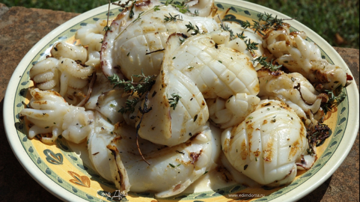 Кальмары на гриле