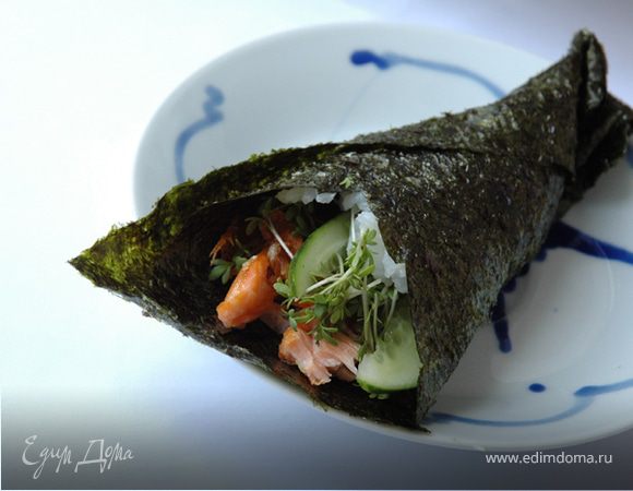 Суши-ролл с семгой Суши-ролл с семгой