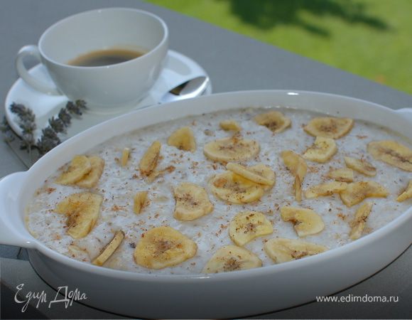 Рисовая каша с бананами и мускатным орехом Рисовая каша с бананами и мускатным орехом