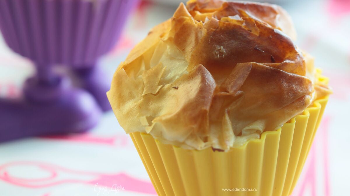 Курица с грибами под тестом фило