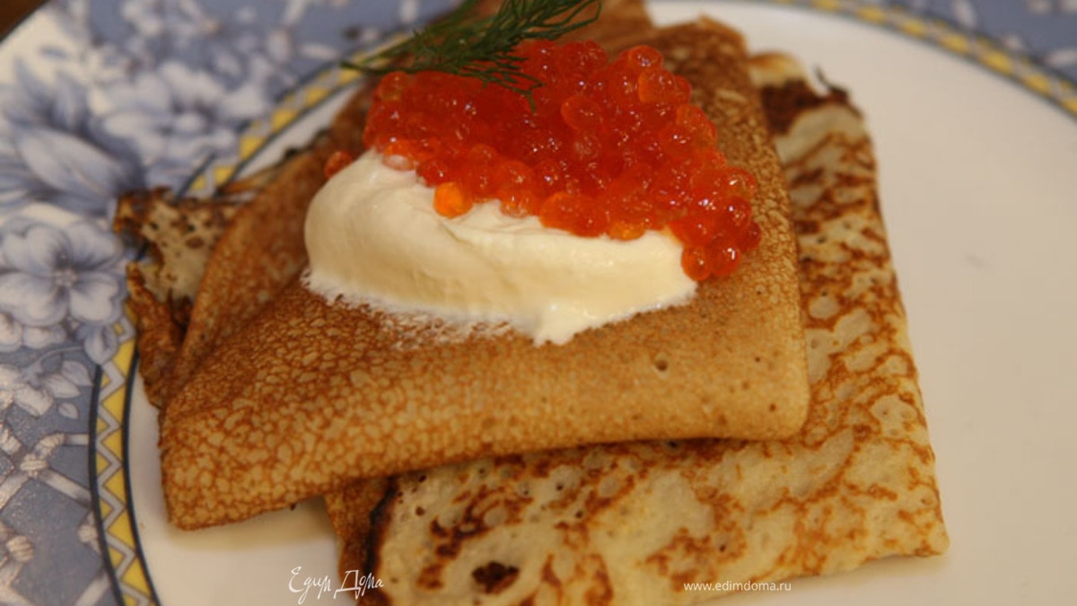 Блины по-ленинградски с икрой