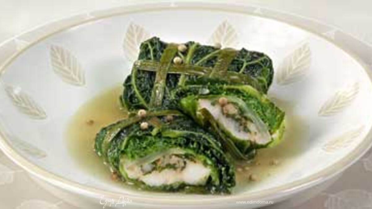 Рыба в капустных пакетиках