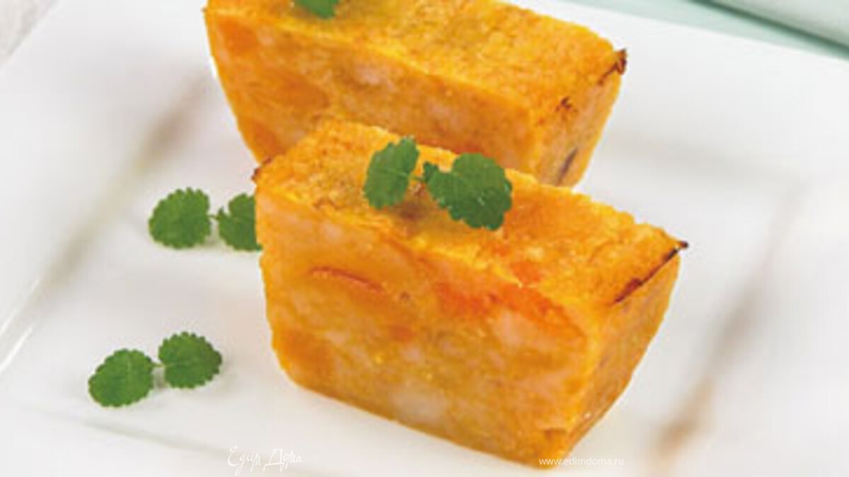 Запеканка тыквенная с курагой