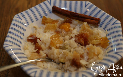 Рецепт Рисовая каша с корицей, медом и сухофруктами