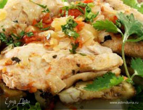 Курица, тушенная с сухофруктами "Нежность" Курица, тушенная с сухофруктами "Нежность"