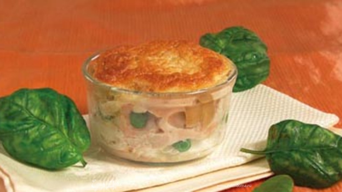 Запеканка из курицы с креветками