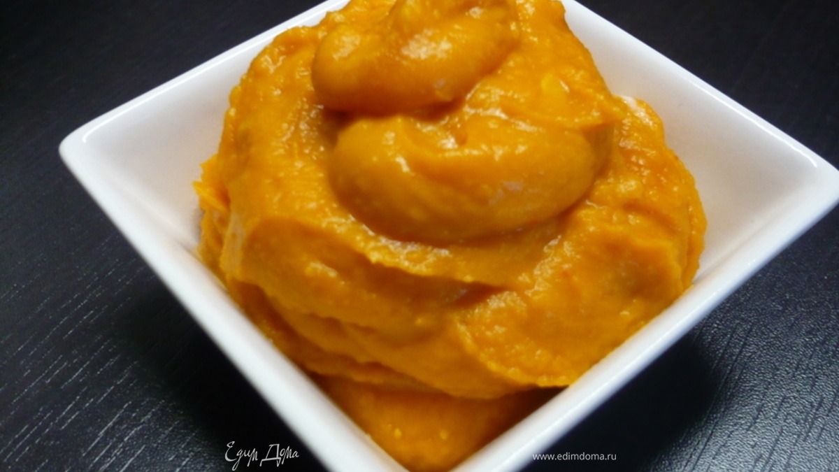 Пюре из тыквы с маскарпоне и с рокфором