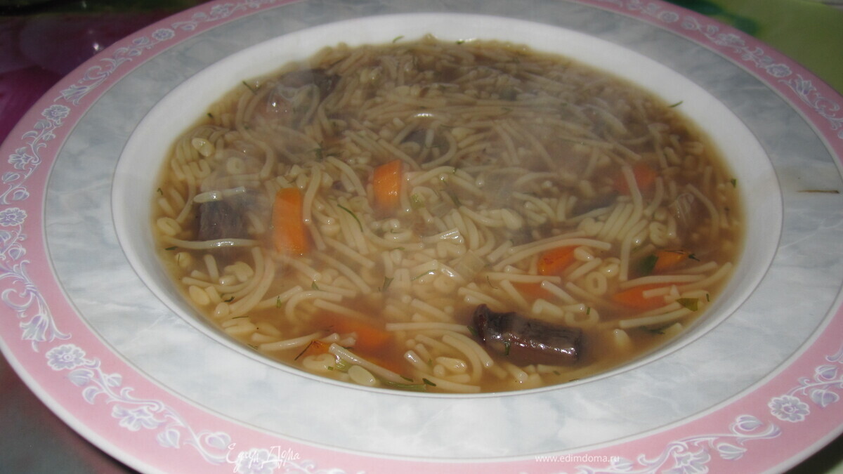 Суп-лапша с грибами