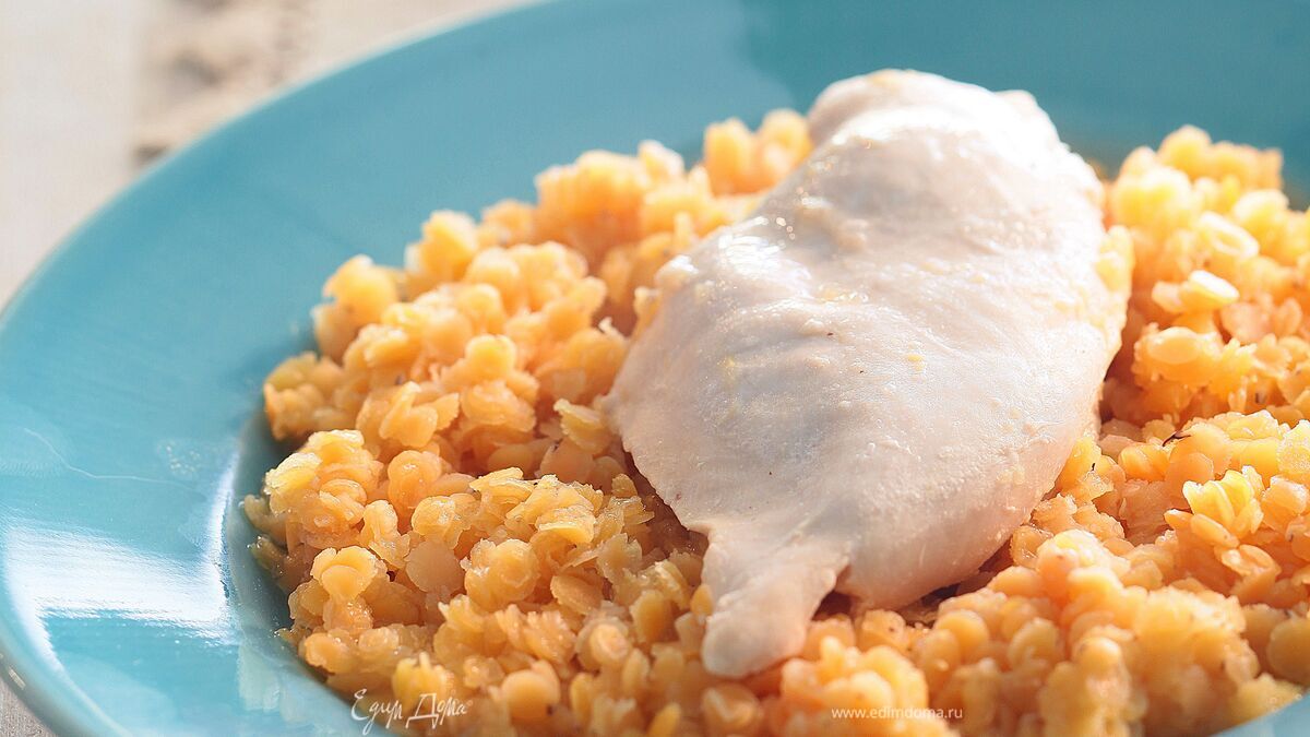 Пюре из чечевицы и цыпленка