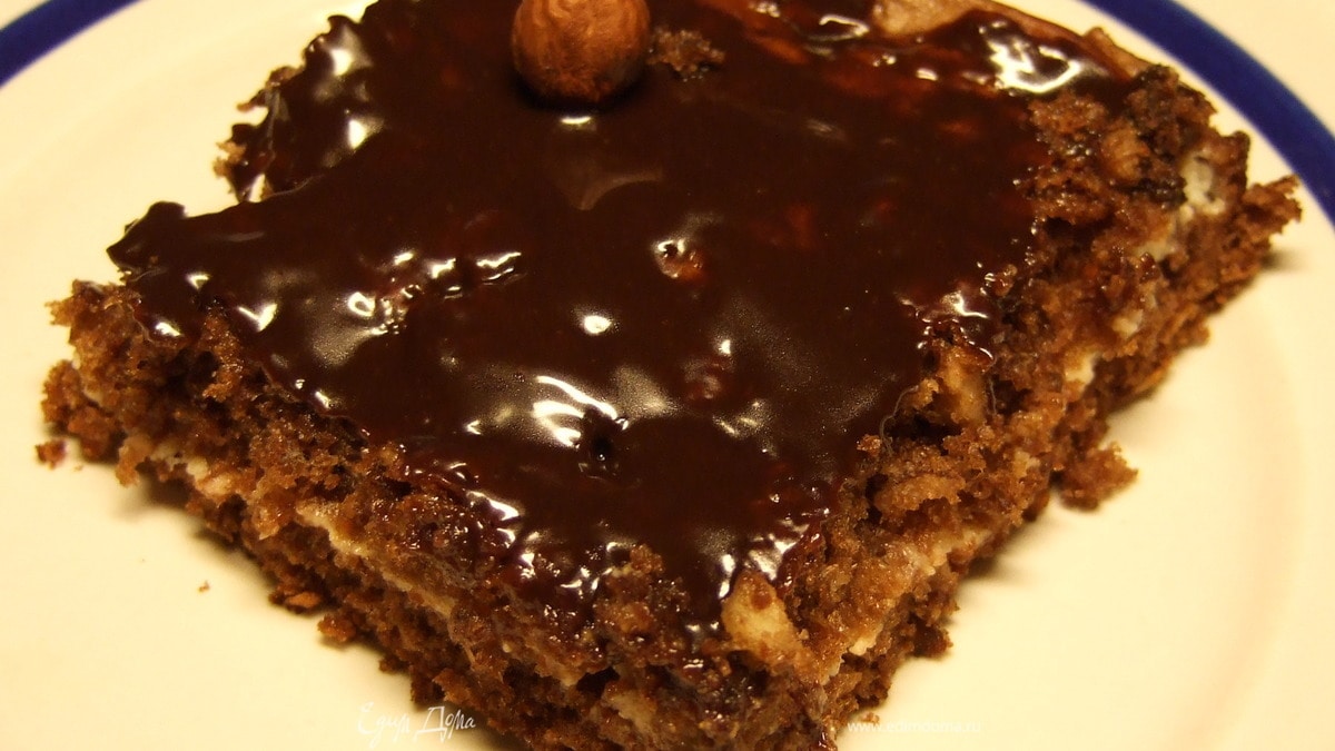 Брауни с творожной начинкой