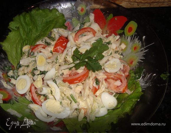 Салат из пекинской капусты "Вечерний" Салат из пекинской капусты "Вечерний"