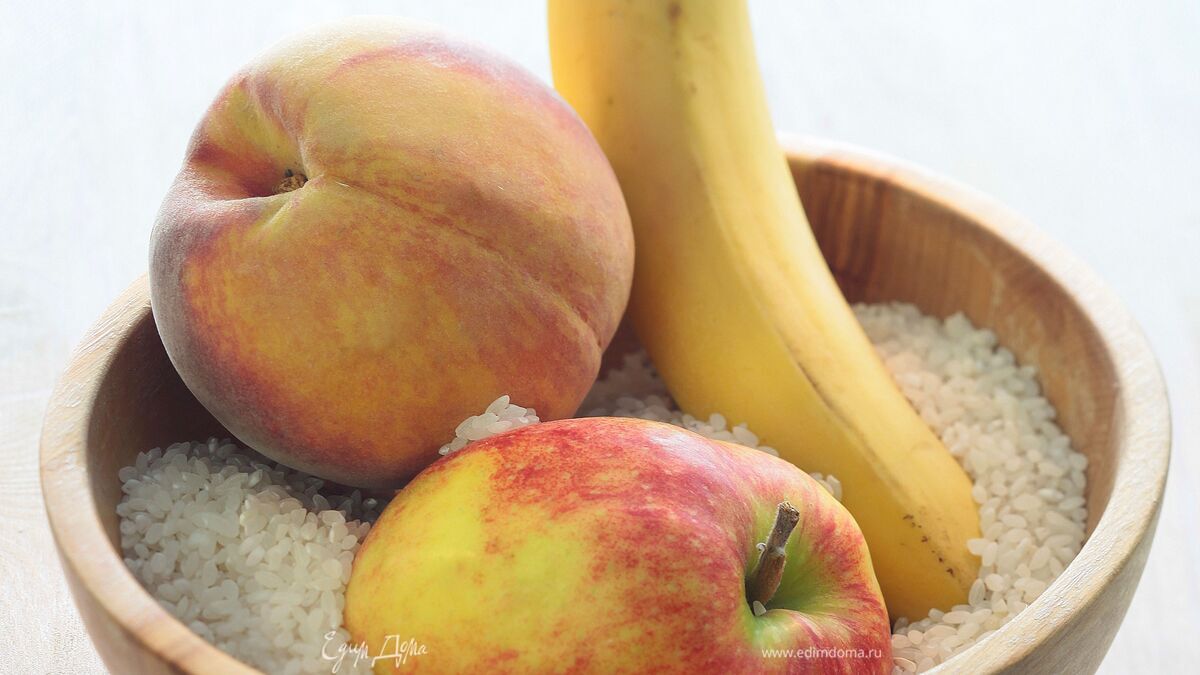 Рис с фруктами для детей