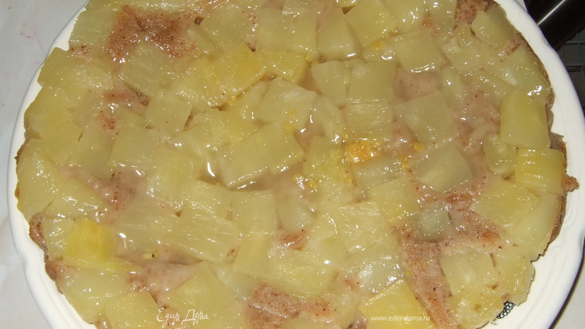 Ананасовый перевернутый пирог