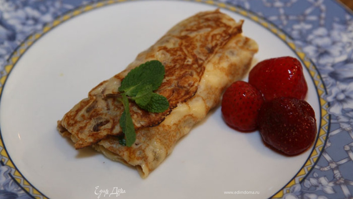 Блинчики с творожно-цитрусовой начинкой 