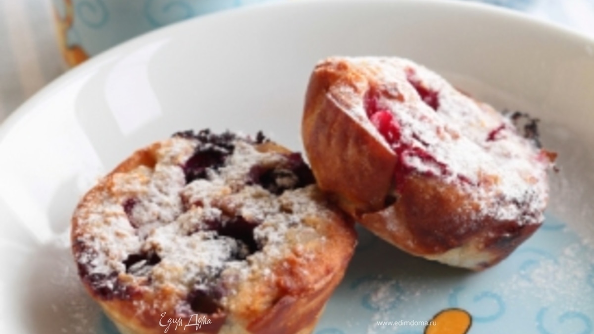 Маффины со свежей голубикой