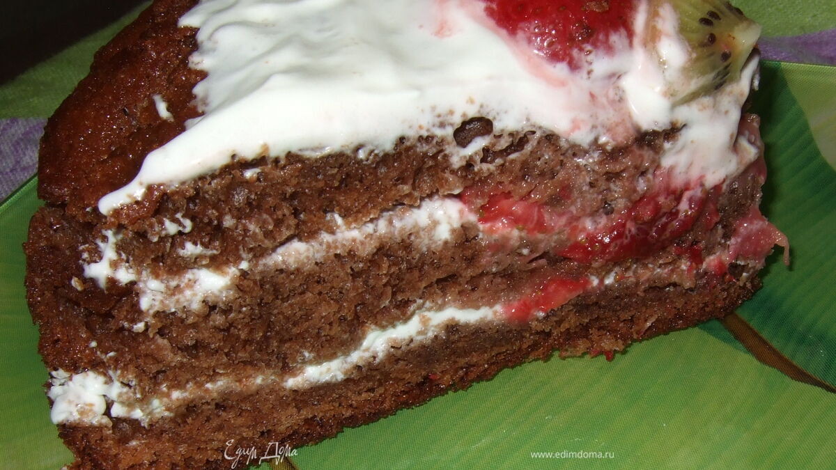 Шоколадный йогуртовый торт