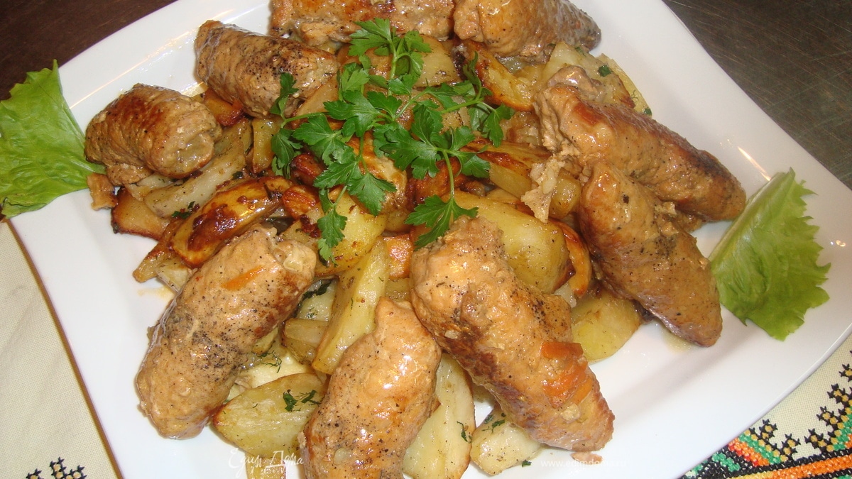 Завиванцы из свинины с салом и зеленью